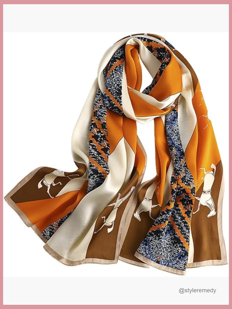 100% Mulberry Silk Long Scarf Women Oblong Shawls Wraps Neck Headscarf